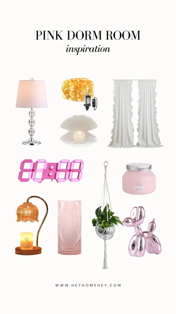 pink dorm room ideas