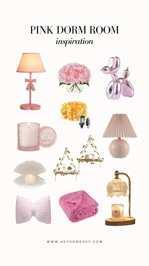 pink dorm room ideas