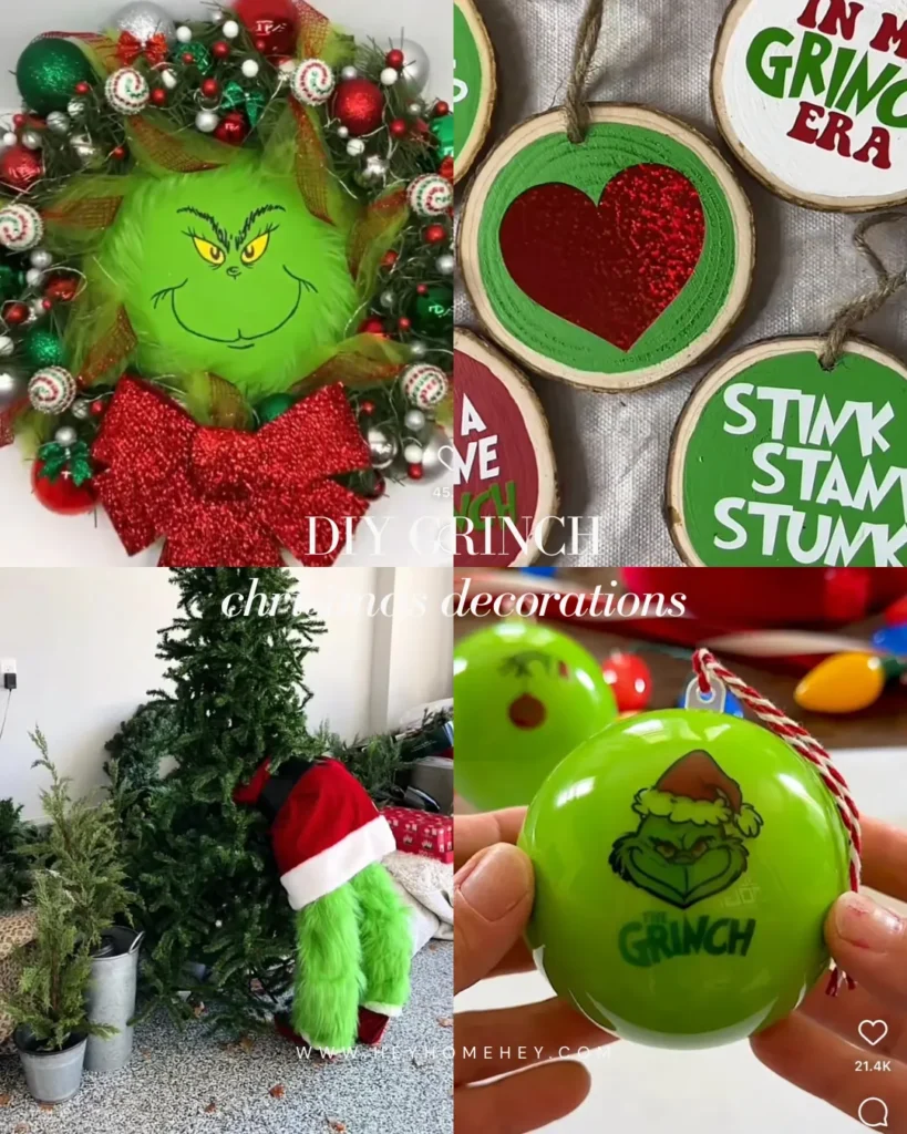 diy grinch christmas decorations