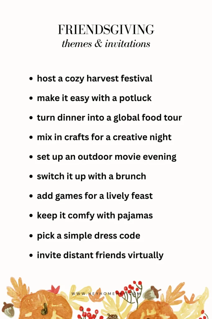 Friendsgiving ideas